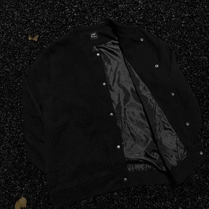 

Loose Fit Chinese Sle Stand Collar Men's Baseball Jaet Spring Autumn New Casual Sle Faionable All-Match Open Cardigan...