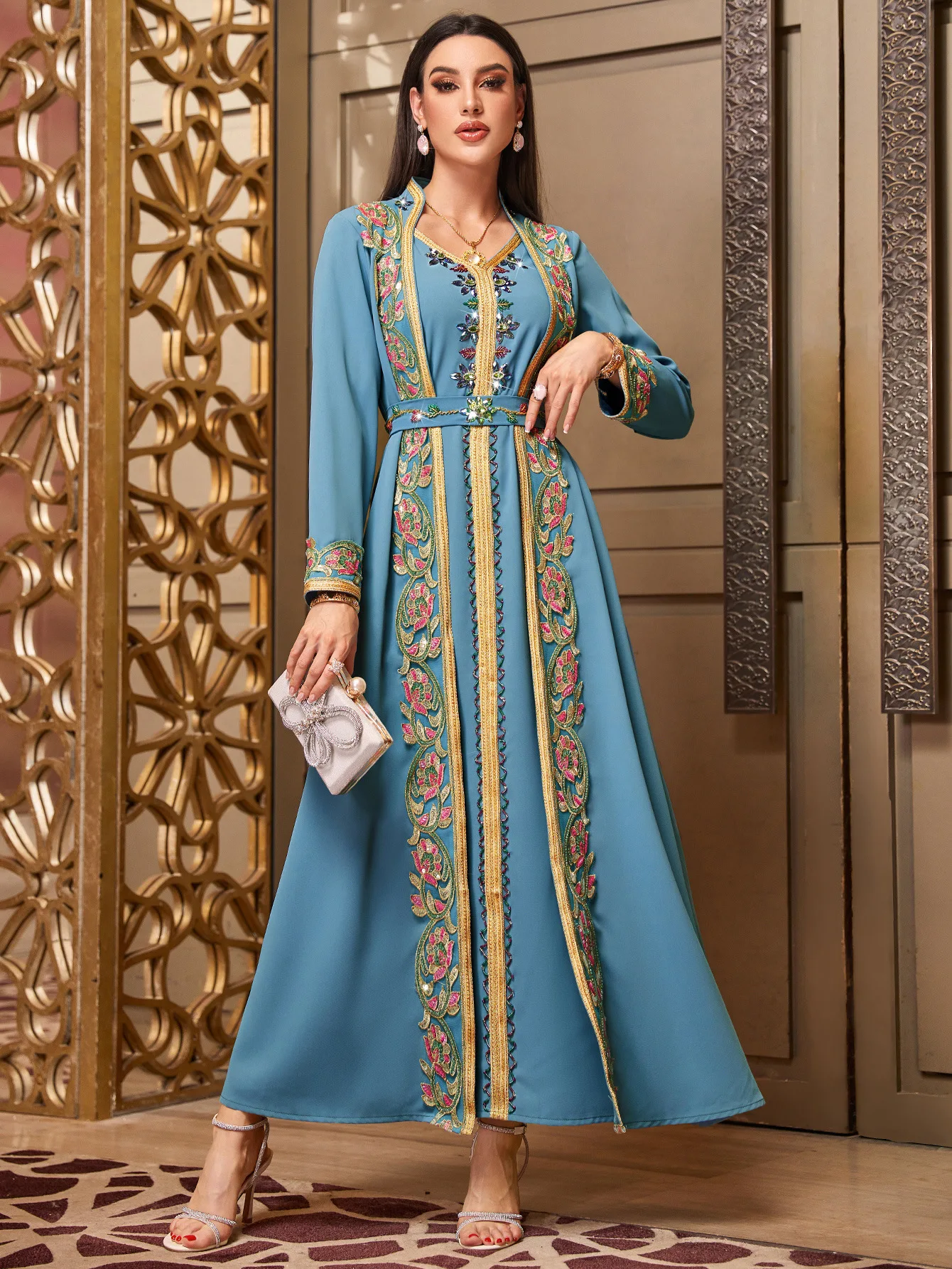 Diamonds Embroidery Abaya Duba - огляд і ціна Embroidery Kebaya
