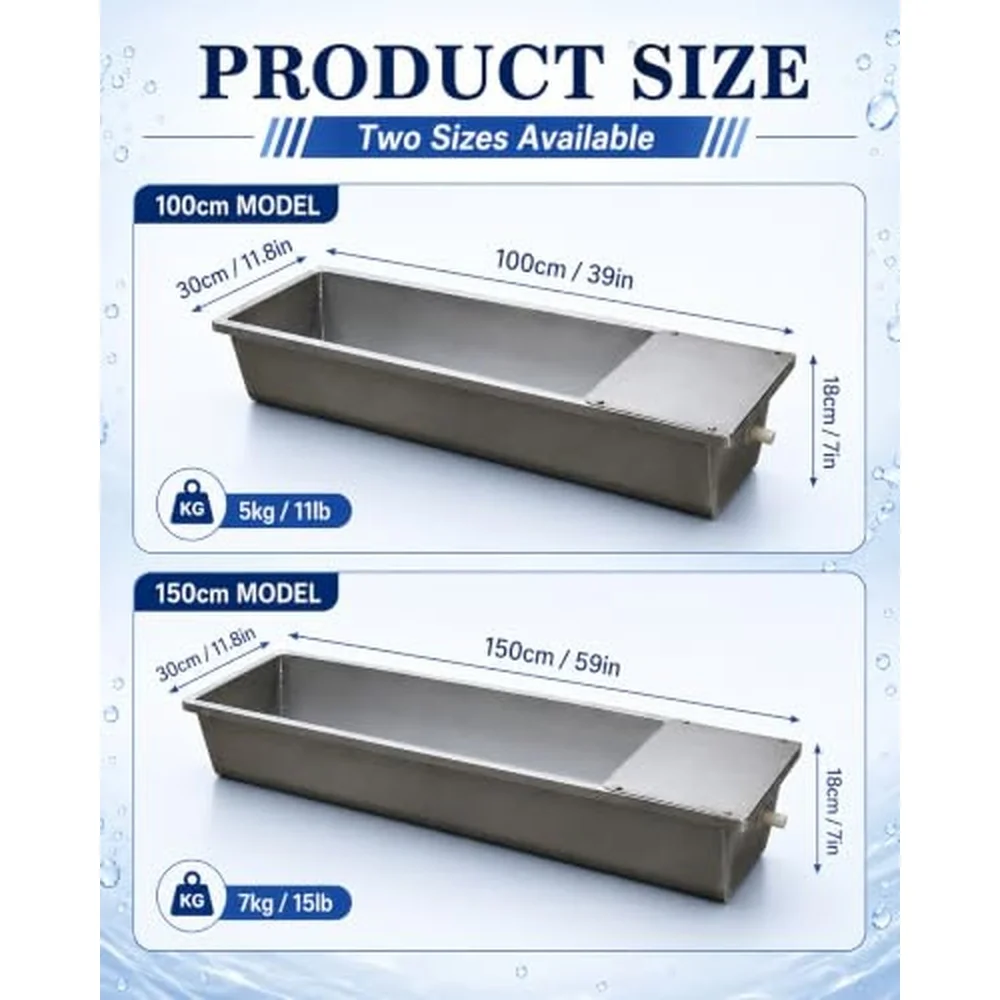 Water Trough Horse Livestock Automatic Waterer Stainless Steel Self Filling Float Valve Large Capacity Feeding Feeder
