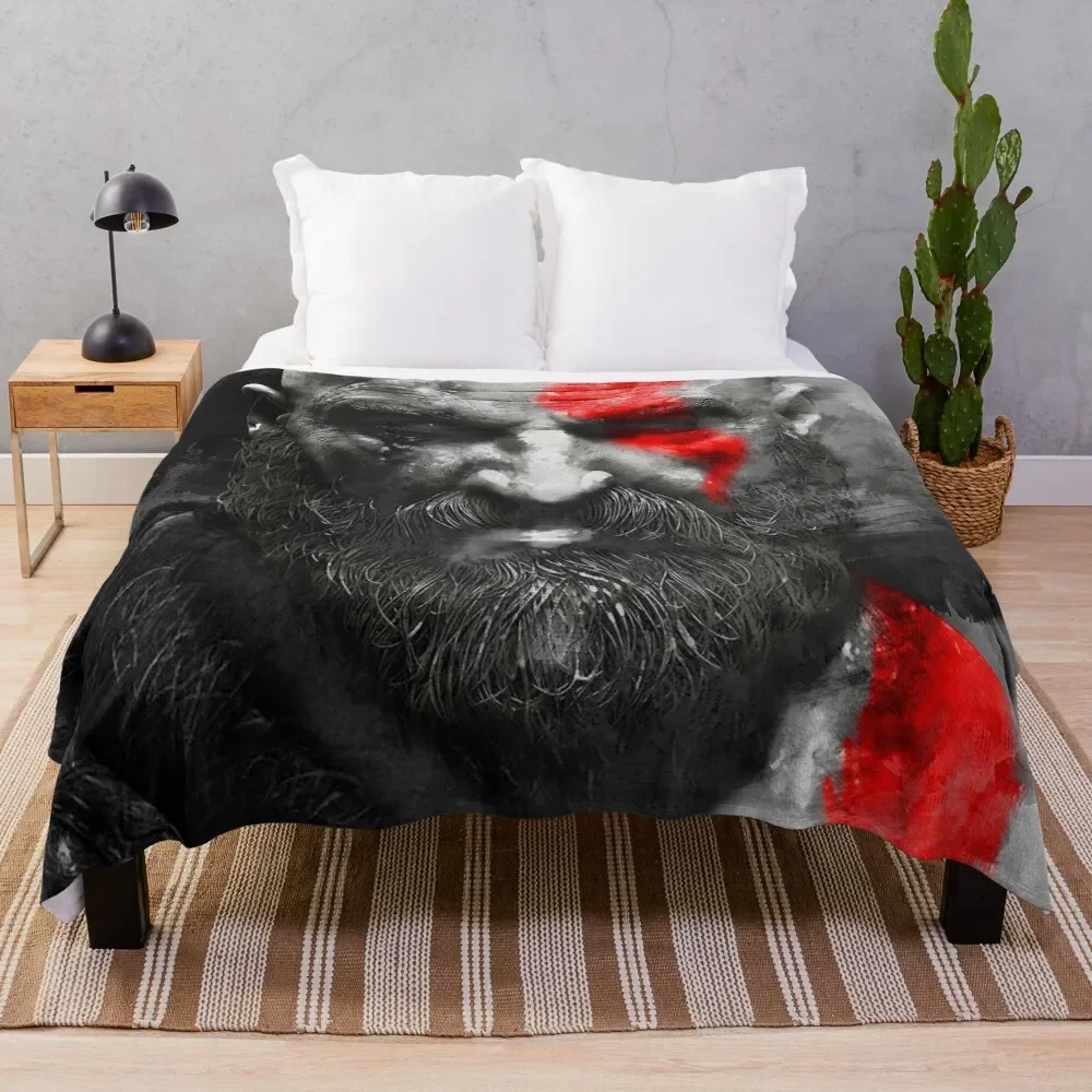 

150 Kratos Paint Throw Blanket Nap warm for winter Hairy Blankets