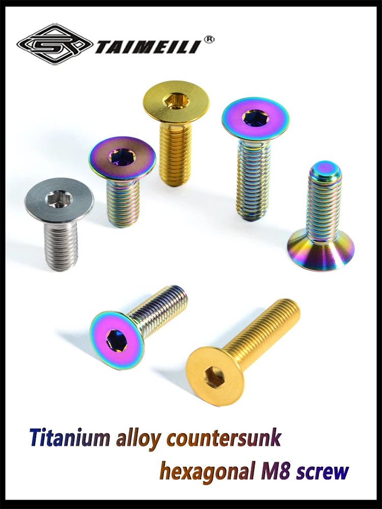 AliExpress TAIMEILI Titanium Alloy Countersunk  Hex Socket Head Screws M8x20/25/30/40mm Motorcycle Bike  Replacement Fasteners 1Pcs
