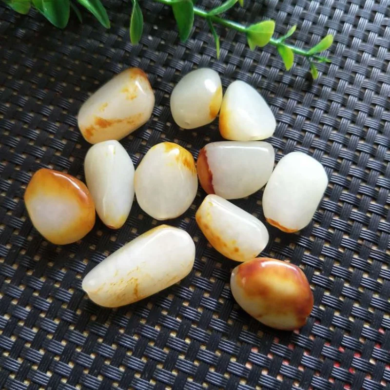 Wholesale Hetian Seed Raw Material Beads Bracelet-Bracelet Pendant Pendant Xinjiang Hetian Jade Material Loose Beads Accessories