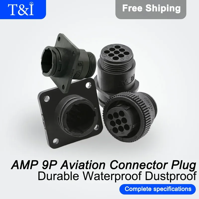 

5/10/100PCS 9P AMP/TE Type 182649-1 206043-1 Aviation Automobile Male Female Durable Waterproof Dustproof Connector Plug Socket