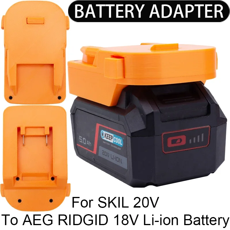 Adapter/Converter for AEG RIDGID 18V Li-ion Tool Conver to for SKIL 20V Li-ion Battery Adapter Power Tool Accessories