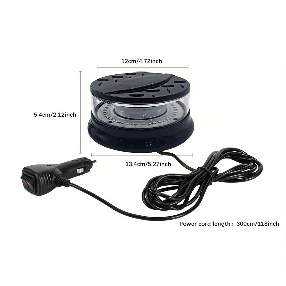 Car Truck Roof Top LED Warning Light Emergency LED Strobe Light Flashing Beacon With Magnetic Base For Security Auto 12V 24V