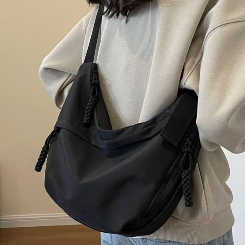 Popular Oxford Fabric Dumpling Shape Bag, Casual Versatile Shoulder Crossbody Bag for Students Daily School Use
