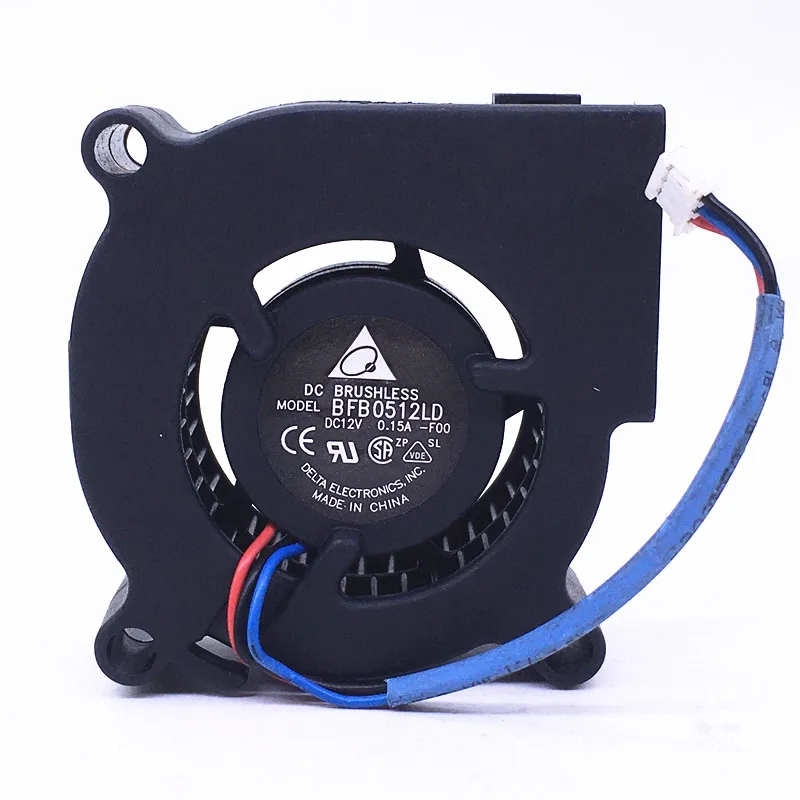 

Delta Electronics BFB0512LD DC 12 В 0,15 А 50x50x20 мм 3-проводной турбовентилятор охлаждающий вентилятор