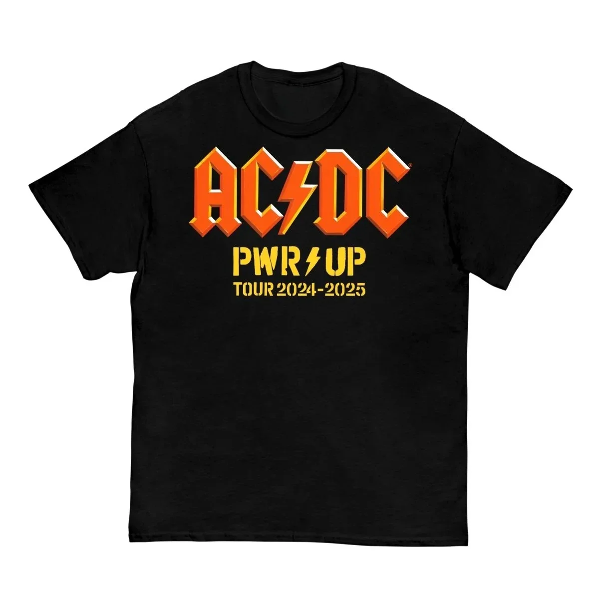 

ACDC PWR UP World Tour T-Shirt Men's and Women's Short Sleeve Cotton Tees Retro Metal Band Tops Brand T-shirt Men Streetwear