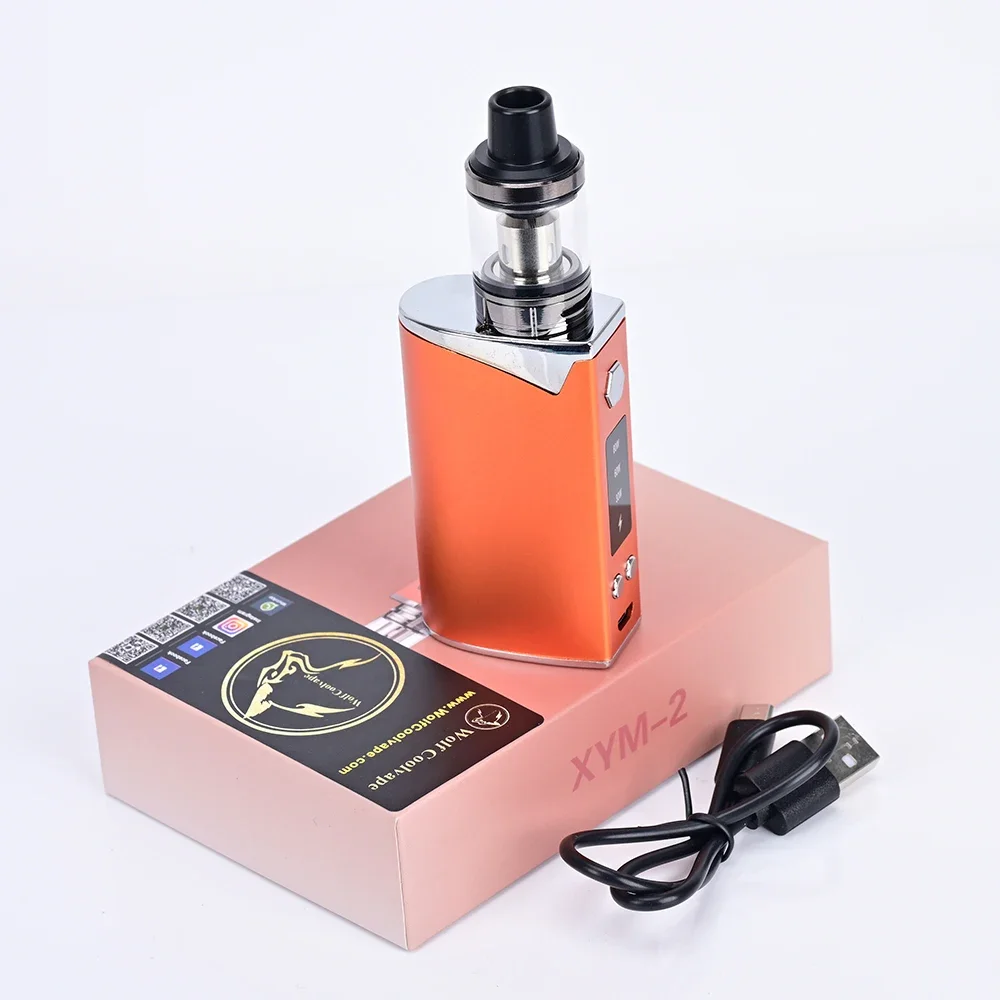 Wolfcoolvape 80W Starter Mod Kit Vape 2000mAh Bateria E-Cigarette Box Mod com 2ml Tanque de recarga superior E-Cig Vape Starter Kit