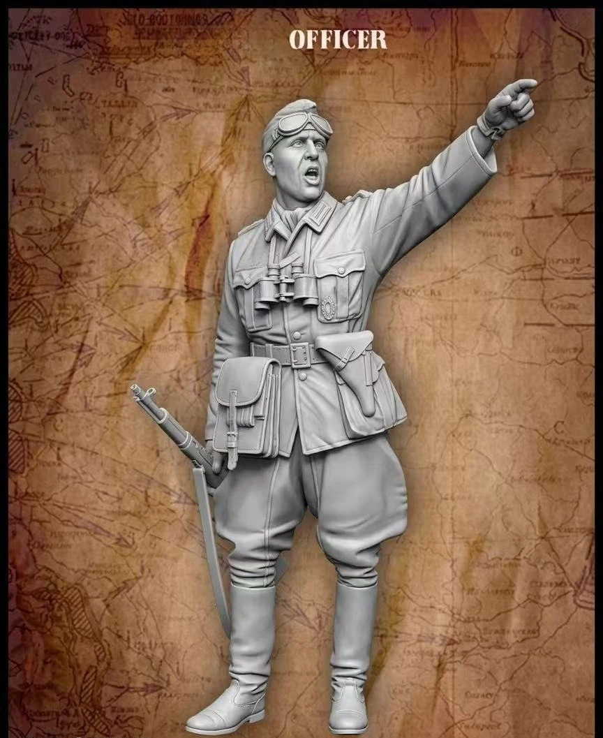 1/35 Scale Resin Figure Assembled Model Kit Historical Military Office Hobby Collection Miniature Statue Unassambled Unpainted