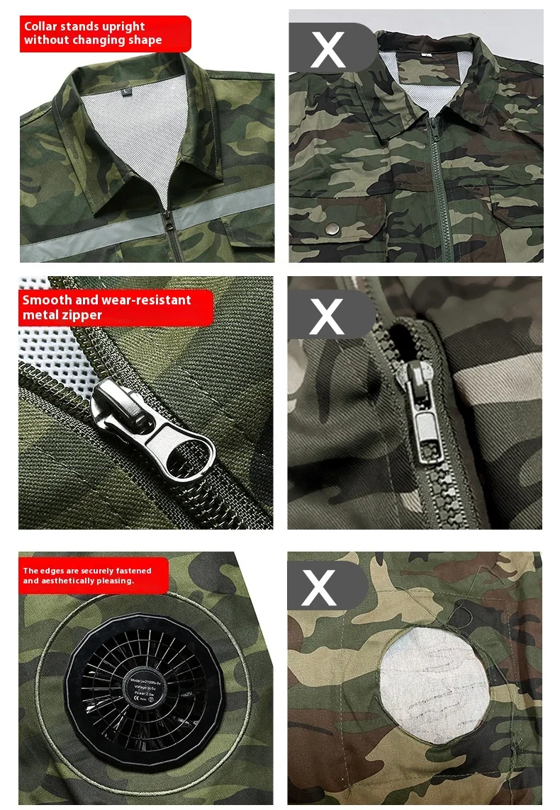 Summer Cooling Jacket High Quality USB Interface High Power Fan Heat Cooling Coat Outdoor Hiking Fishing Sunscreen Men's Wear