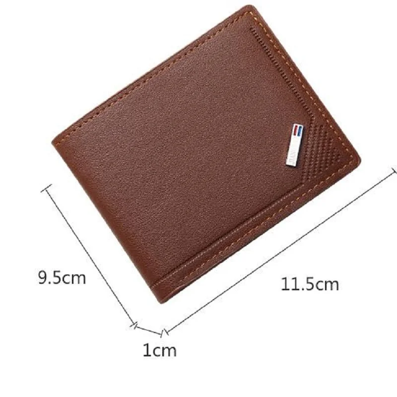 Slim Wallets for Men Rfid Blocking Money Clip Men\'s Youth Luxury Short Leather Card Holder Thin Minimalist Bifold Man Wallet