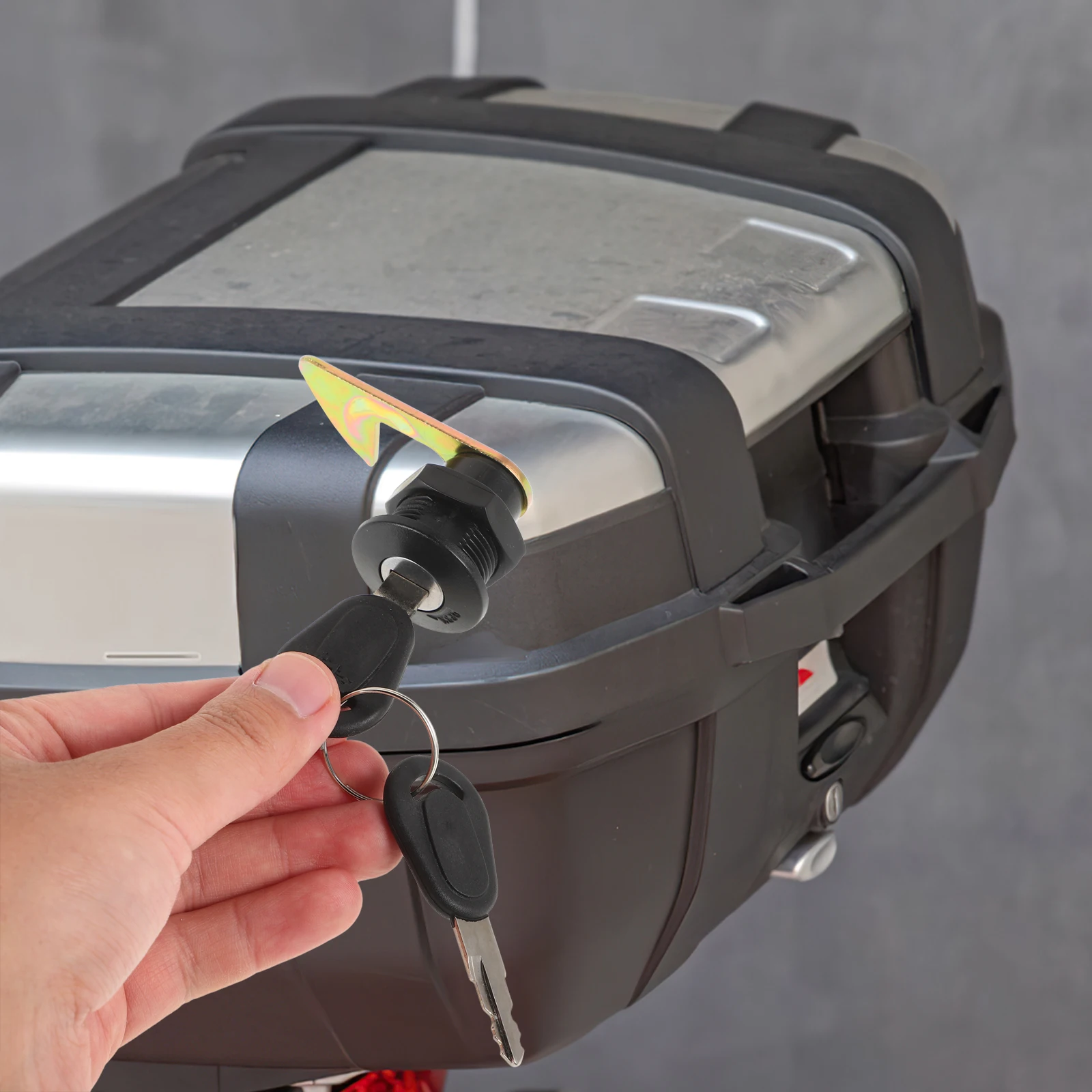 

Compact Zinc Alloy Electric Motorcycle Trunk Lock Universal Rear Luggage Security Fitting Tail Lock For Mopeds Scooters And Atvs