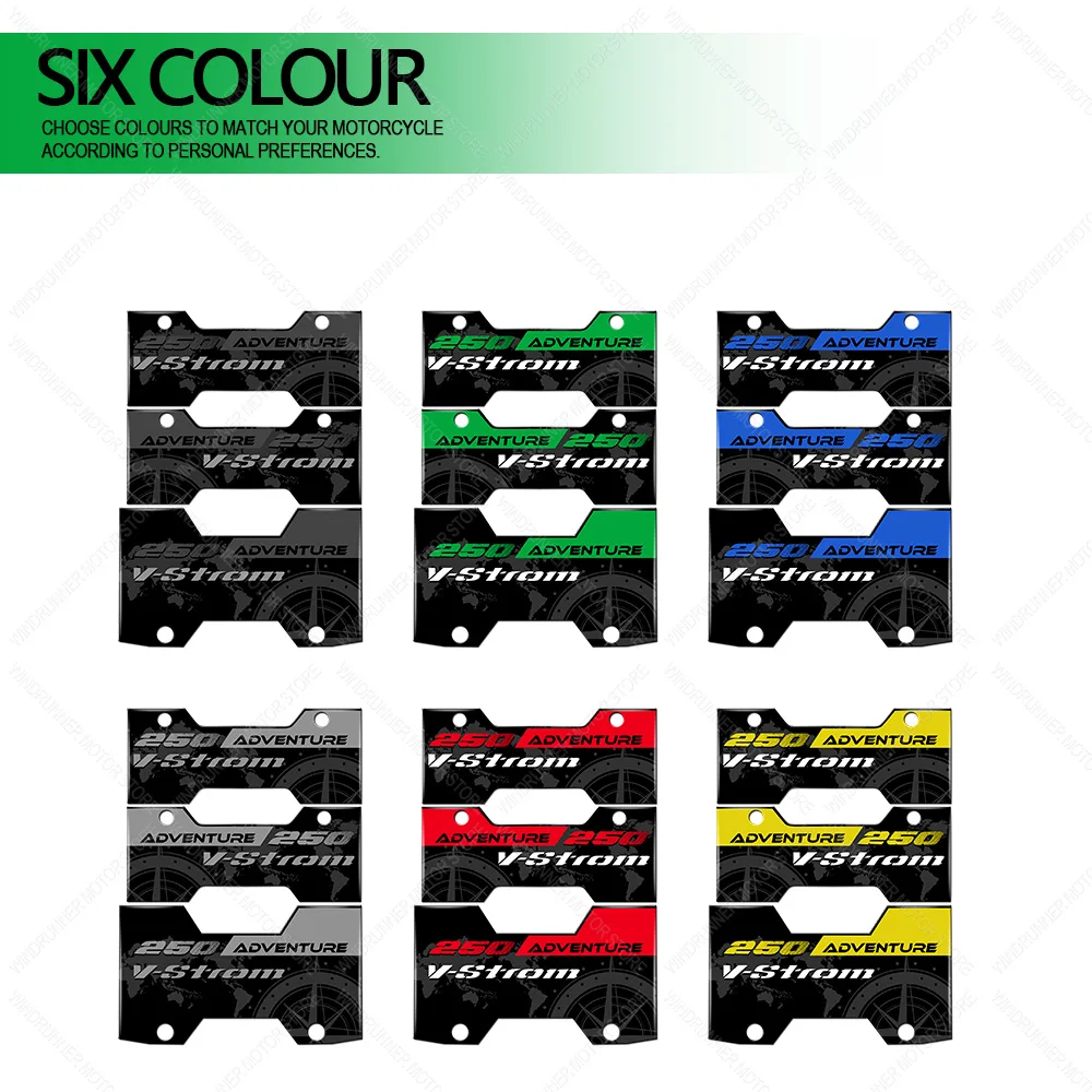For DL250 dl 250 Motorcycle Trunk Decorative Stickers Side Box Pads Tail Luggage Case Scratch Resistant Sticker Suitcase Decal