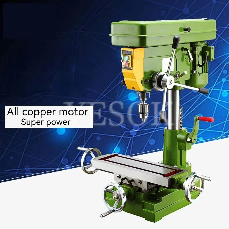 Small Metal Drilling And Milling Machine Woodworking DIY All Copper Wire Vertical Cutting Lathe Drilling And Milling Machine