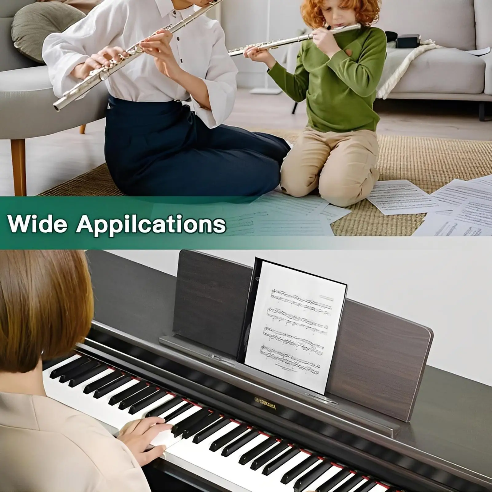 

Music Folder 6 Piece Folder for Sheet Music A4 Organizer Storage Sleeves Display Book for Artwork Photo Choral Trumpet Choir
