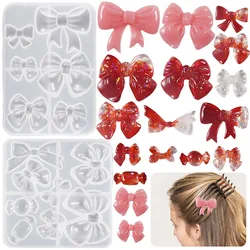 Crystal Bowknot Silicone Mold UV Epoxy Resin Bow Shape Earrings Hairpin Accessories DIY Crafts Jewelry Pendants Making Tools