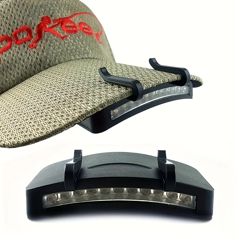 Hands Free Cap Clip Headlamp, 11 LED Bright Light for Baseball Hat, Rechargeable Night Running Light for Cycling Jogging Safety