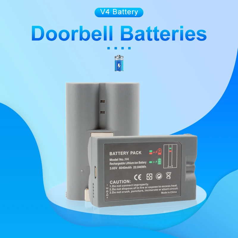 Doorbell Ring Battery Pack,3.65V 6040MAh Li-Ion Battery for SM002 Cam Video Doorbell Compatible Battery 8AB1S7-0EN0 Ring