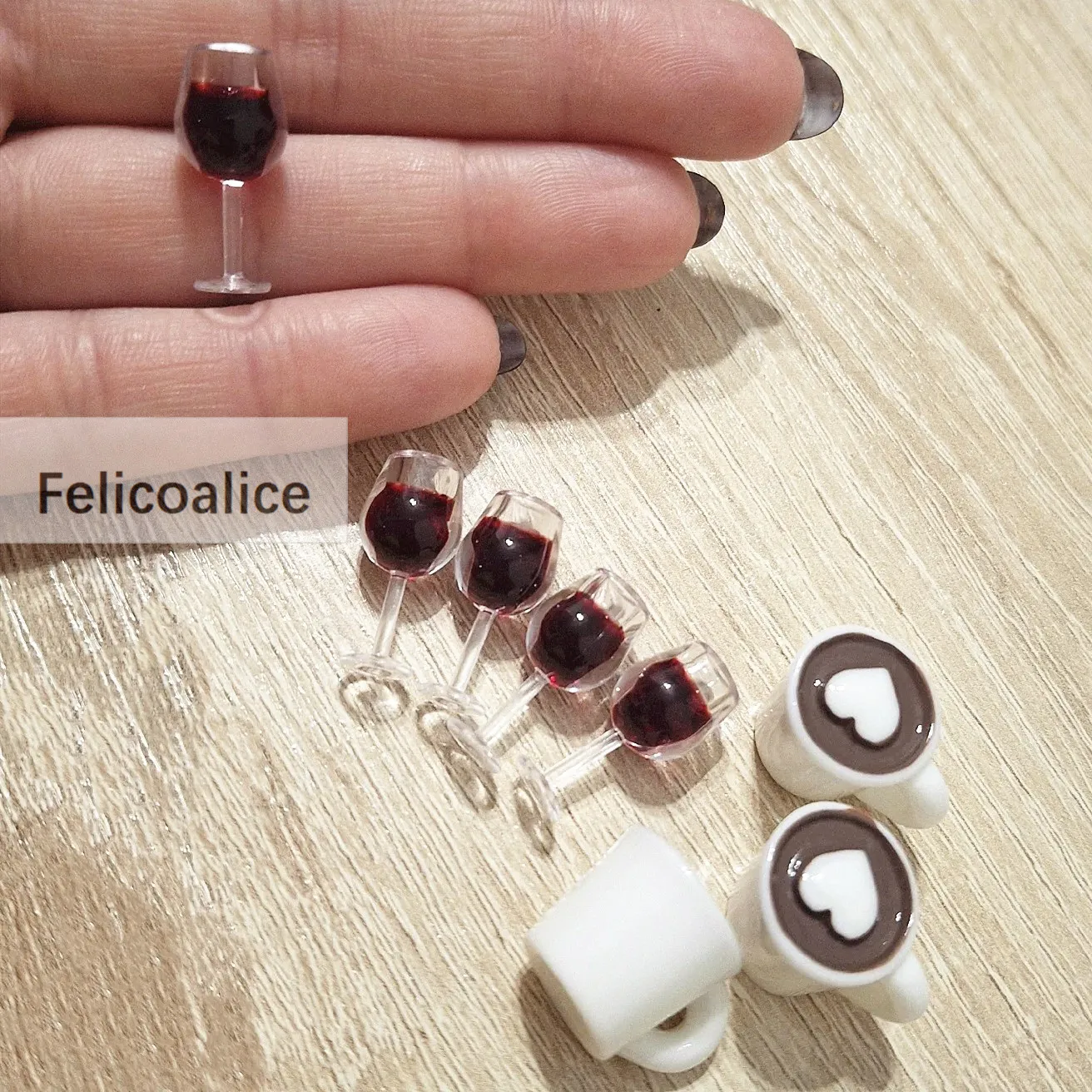 5 Stücke 1:12 Miniatur Kaffeetasse Wein Tasse Bierkrug Weinflasche Glas Modell Puppenhaus Für Möbel Haus Dekor Spielzeug – Detail 8