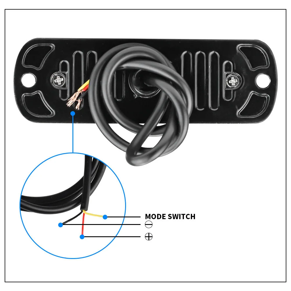 4 قطعة 12 فولت 24 فولت تحذير ستروب مصباح سيارة 4LED إضاءة الطوارئ ضوء وماض شاحنة ستروب مصبغة منارة مصباح أضواء جانبية للسيارة #6