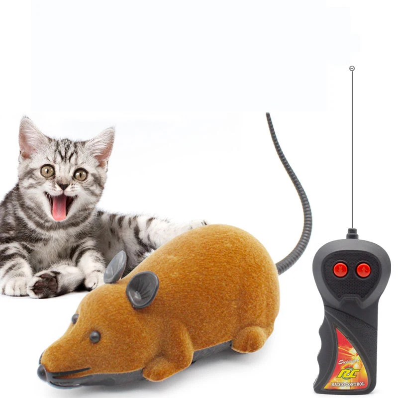 Manufacturer Wholesale Grey Brown Black Remote Control Cat Mouse Toys