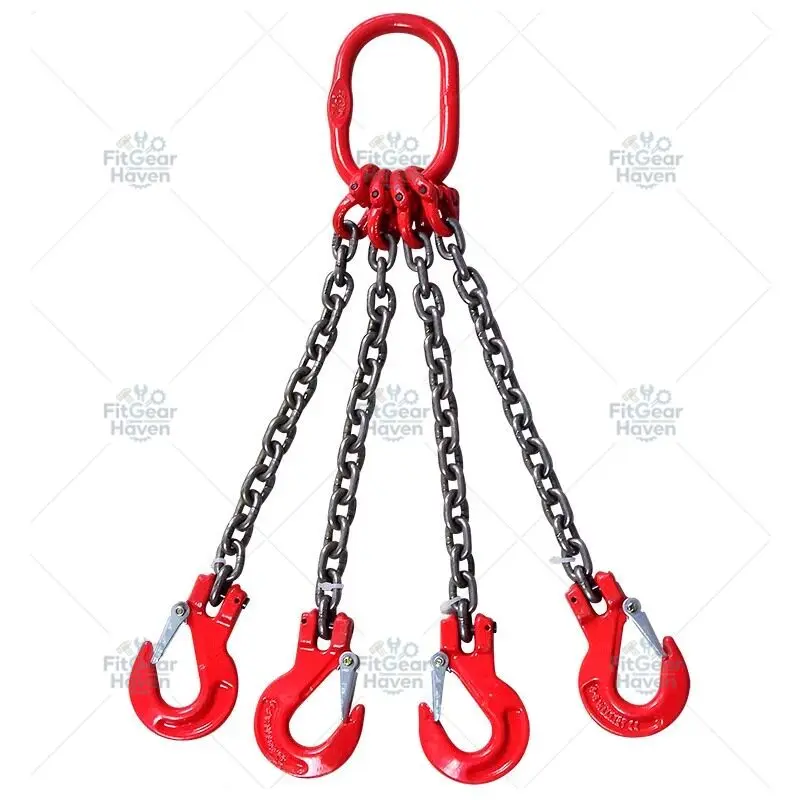 Industrial G80 Lifting Chain Sling 1-200 Ton with Crane Hook Complete Hoisting Rigging Set