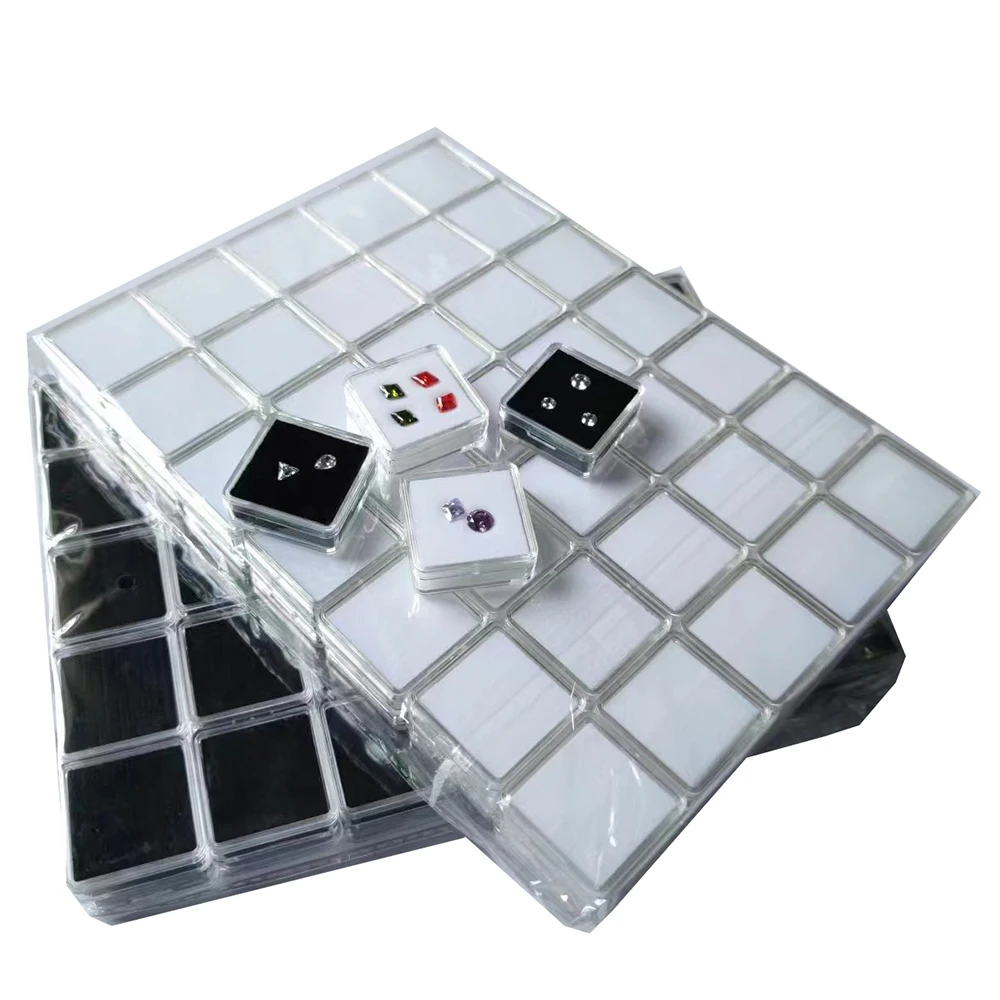 

Lots of 70Pcs Loose Diamond Jewelry Storage Box Clear Gemstone Display Case Stone Organizer Gems Piercing Jewellery Gift Box