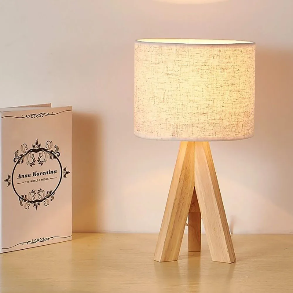 Nordic Table Lamp Modern Art Desk Lamp Home Decor Fixture Fabric Bedside Lamp With Switch Interior Read Light For Bedroom Study