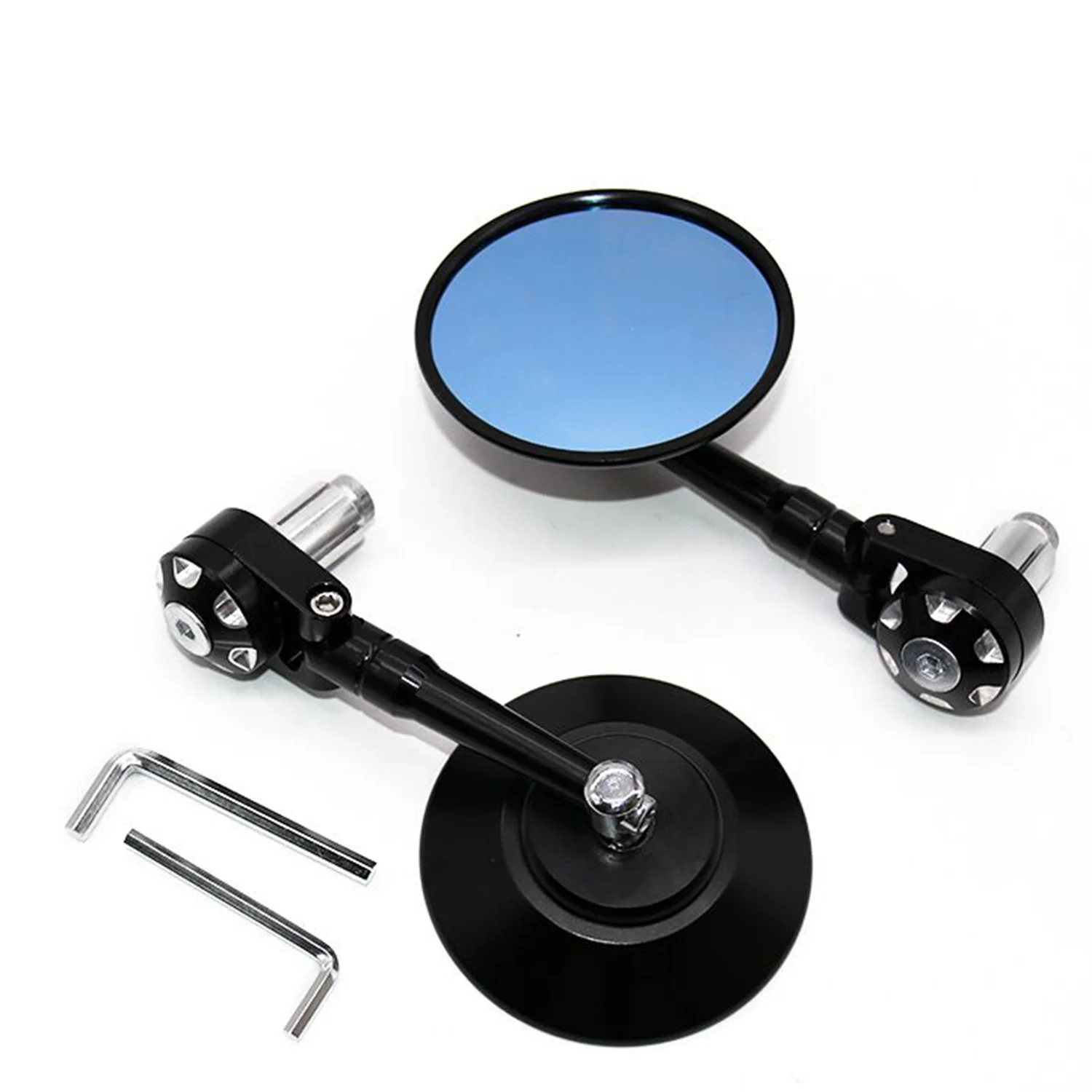 

22mm 7/8" Universal Motorcycle Rear View Mirrors Cafe Racer Scooter Crusier Retrofit Round Handlebar End Side Mirror