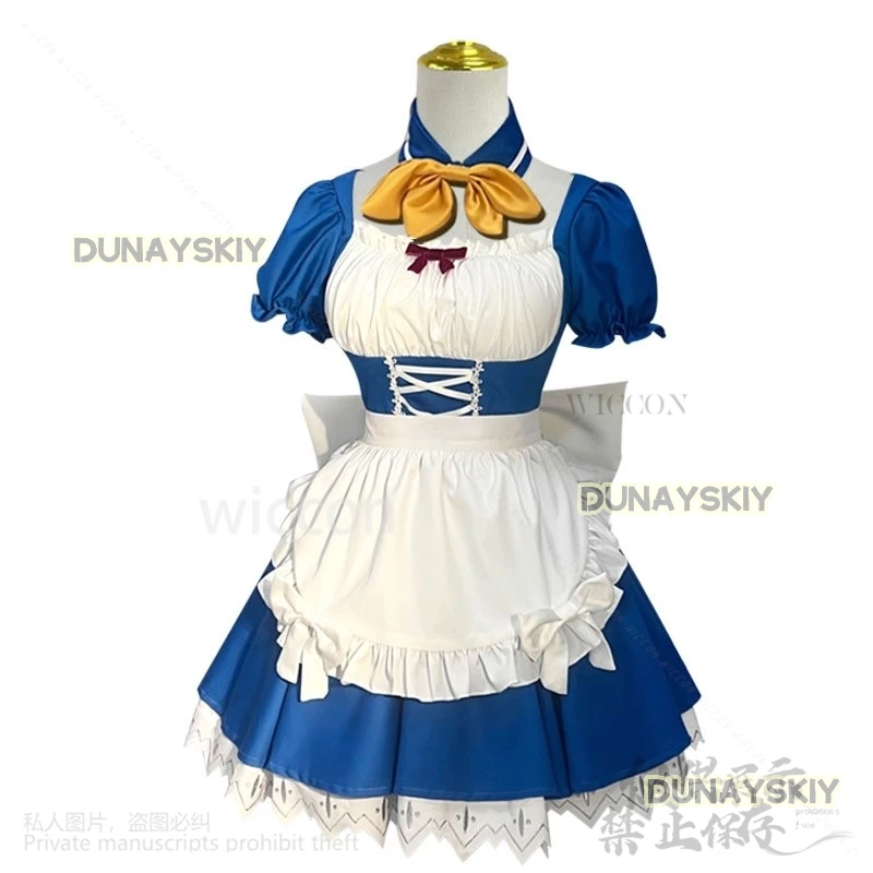 Disfraz de Anime Asuka Rei EVAA, disfraz Sexy de Lolita, vestido de sirvienta rojo y azul, pelucas Kawaii japonesas dulces para mujeres, Halloween para niñas personalizadas