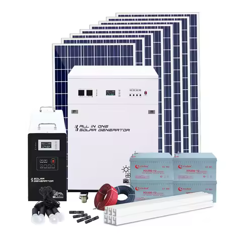 5000 Watt Solar and Wind Power Hybrid System off Grid Hybrid Complete 3000w Offgrid Hybrid Solar System Set 1kva Kit