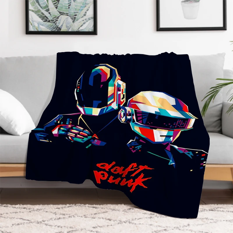 Hot Rock D-Daft P-Punk Band Coperta da campeggio Coperte da tiro Lusso portatile Divano Trapunta Biancheria da letto in microfibra Lancio King Coperchio Regalo