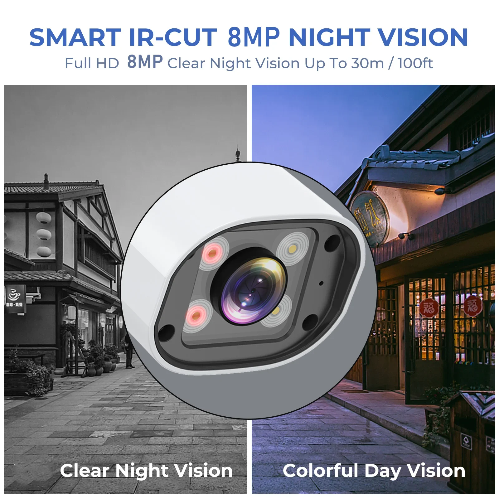 8CH 4MP 8MP POE Security Camera System Two Way Audio 8MP NVR Kit CCTV Outdoor IP Camera H.265 P2P Video Surveillance Set