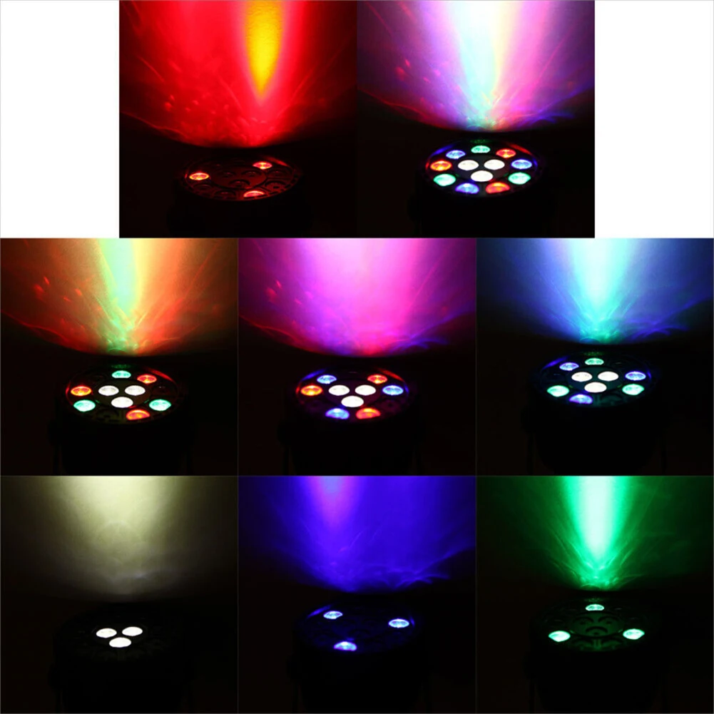 AC90-240V/50-60Hz Led Par Light US Plug DJ Party Lights RGBW 8CH DMX512 per natale Halloween Music Party Wedding Lighting