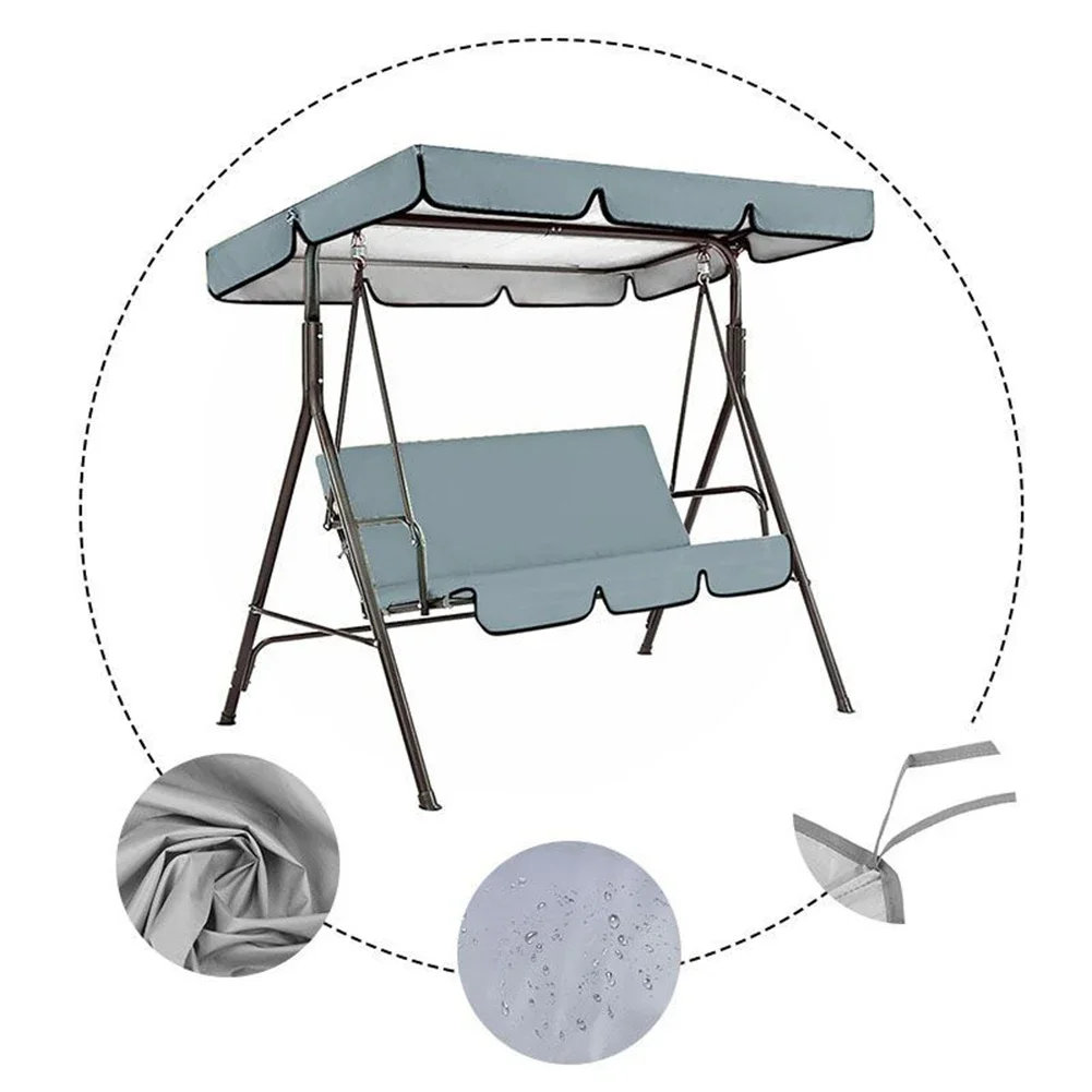 210D/ Waterproof Swing Cover Swing Chair Top Rain Cover Rain-Proof Seat Cover Outdoor Garden Courtyard Swing Chair Dust Cover