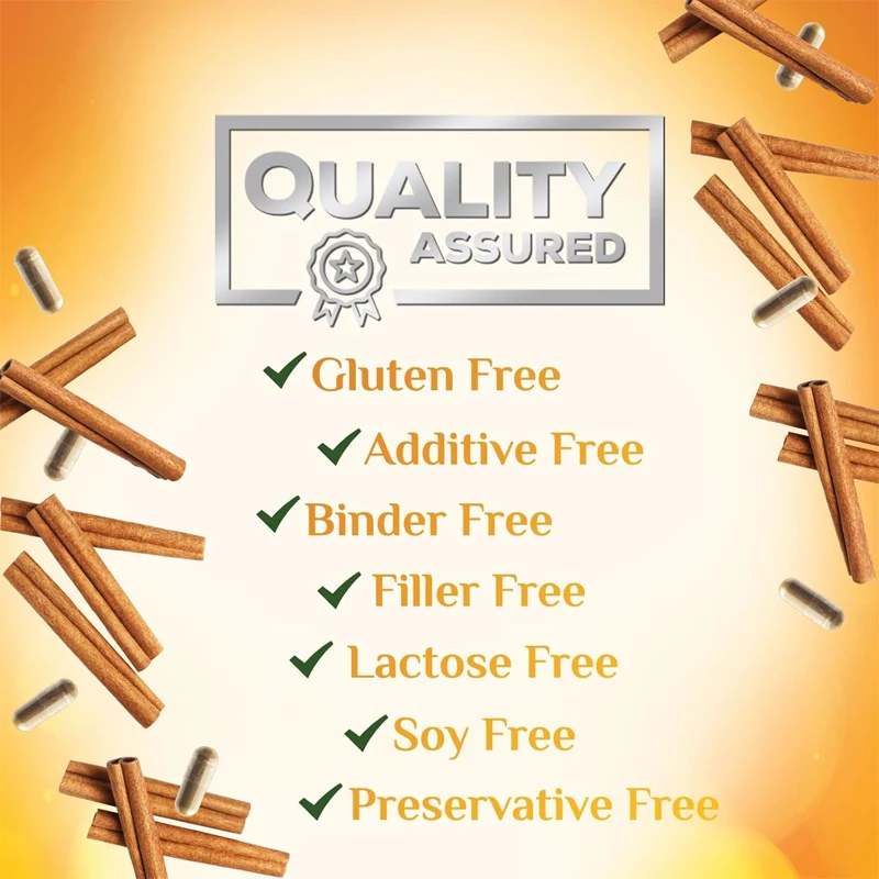 Ceylon Cinnamon Capsules 1800mg, Cinnamon Powder, Extra Strength, Antioxidant Pills, Non GMO