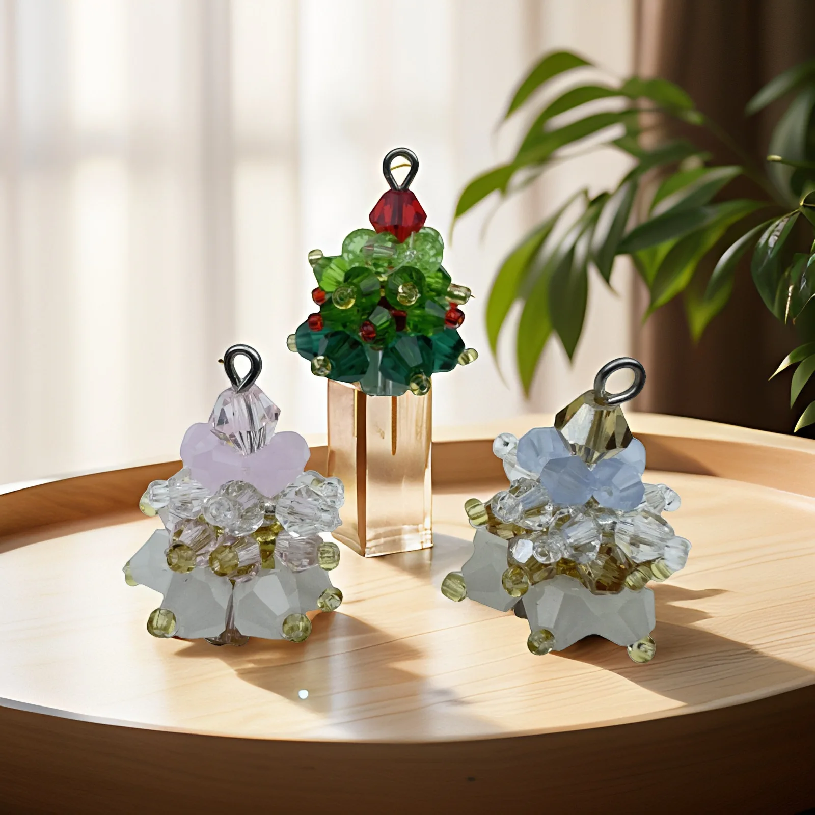 

10 шт. нежные 3D хрустальные подвески в виде рождественской елки, подвеска для серег, ожерелья, подвеска для мобильного телефона, аксессуары для изготовления ювелирных изделий своими руками