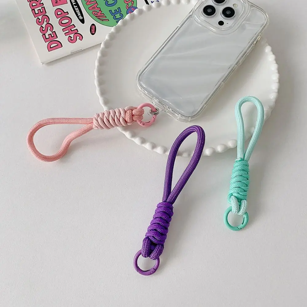 High Quality Braided Woven Keychain Colorful Anti Loss Hanging Rope Multifunctional Mobile Phone Accessories