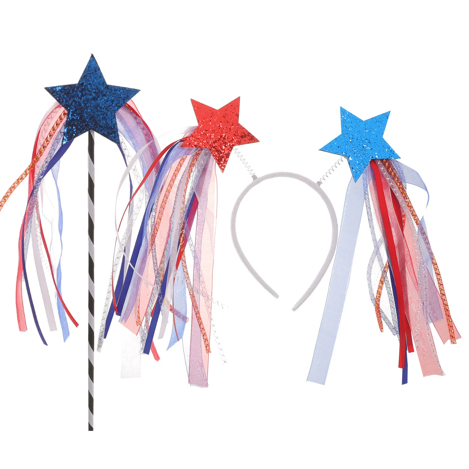 

Набор из 1 шт. повязки для волос с звездой ко Дню независимости, из прочного материала, патриотический головной убор для вечеринки в честь 4 июля и Дня памяти, модный аксессуар