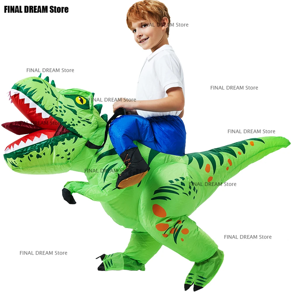 Costume gonflable licorne dinosaure pour enfants et adultes, vêtements mignons et amusants pour garçons et filles, costumes de fête de spectacle d'halloween et de noël