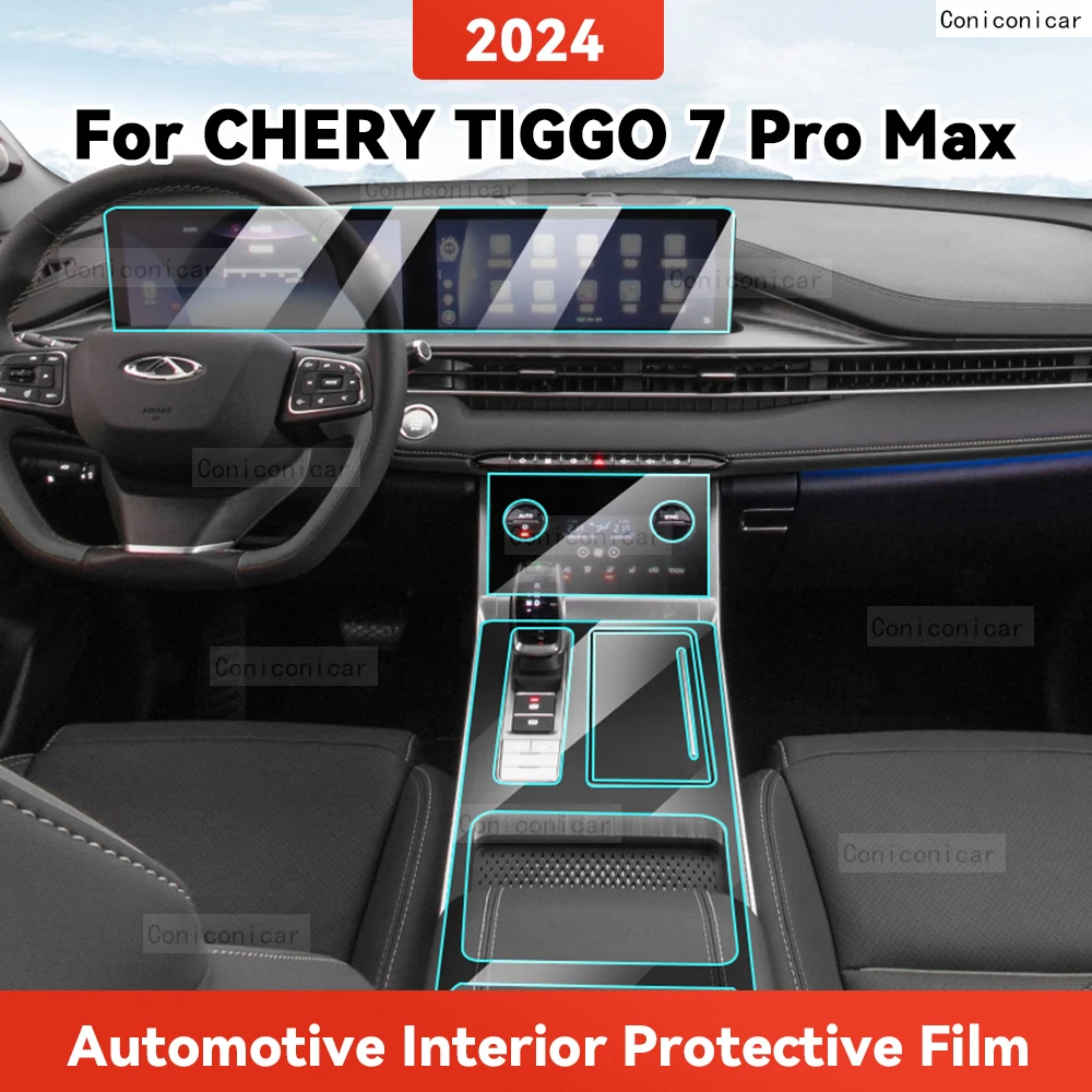 

TPU For CHERY TIGGO 7 PRO Max 2024 Transparent Protective Film Car Interior Central Control Navigation Panel Auto Sticker