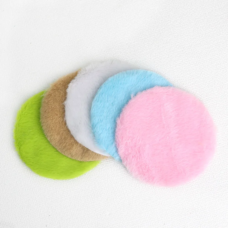 1Pcs Dollhouse Miniature Round Plush Rug Carpet Mat Model Toy For Doll House Living Room Furniture Decoration Accessories