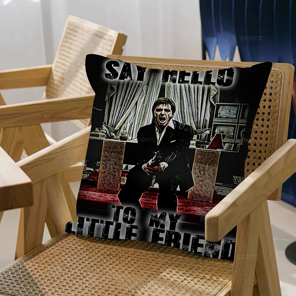 Classic Movie Scarface Pillowcase Toon Gift Cushion Cover Bedroom Home Sofa Chair Seat Decor Pillow Case