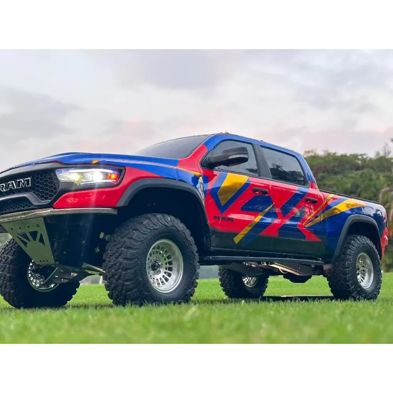 1/8 km ram 1500 rc crawler trailing braço atualização-braços de suspensão traseira de metal com instalação direta de parafuso peças de carro rc