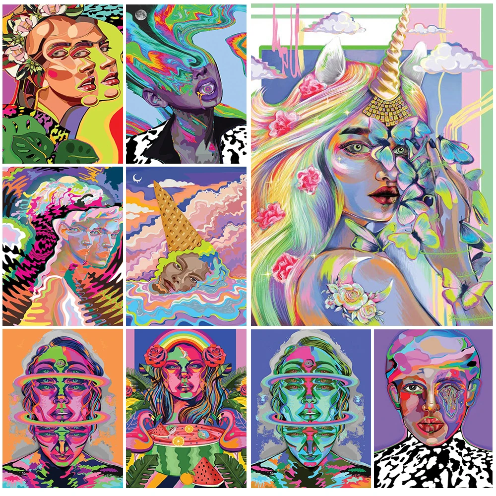 

Surrealism Girl Boy Illustration Posters Prints Wall Art Canvas Painting Home Decor Wall Pictures For Living Room Unframed