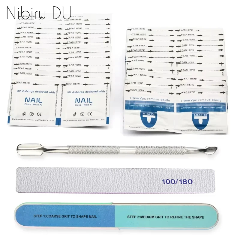 Nail Art Cleaner Gel Polish Remover Wraps Lint-Free Wipes for Manicure Cleanser Nail Art UV Gel polish Remover Set Tool