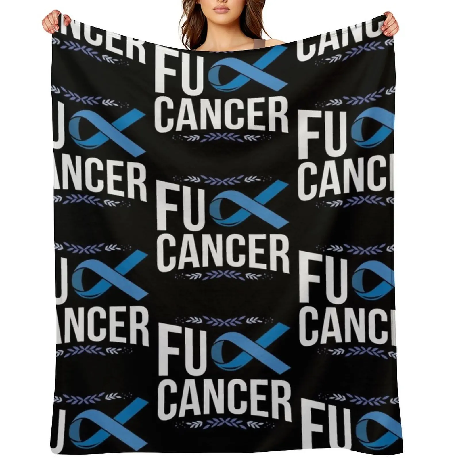 

Colon Cancer Awareness Support Suvivor Dark Blue Throw Blanket Weighted decorative halloween Extra Large Throw Blankets
