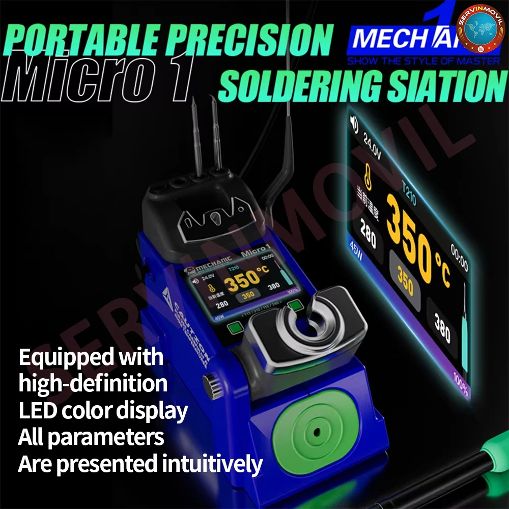 MECHANIC Micro 1 Portable Digital Soldering Station C210 Handle Iron Tips for Mobile Phone Tablet PC Motherboard Welding Repair