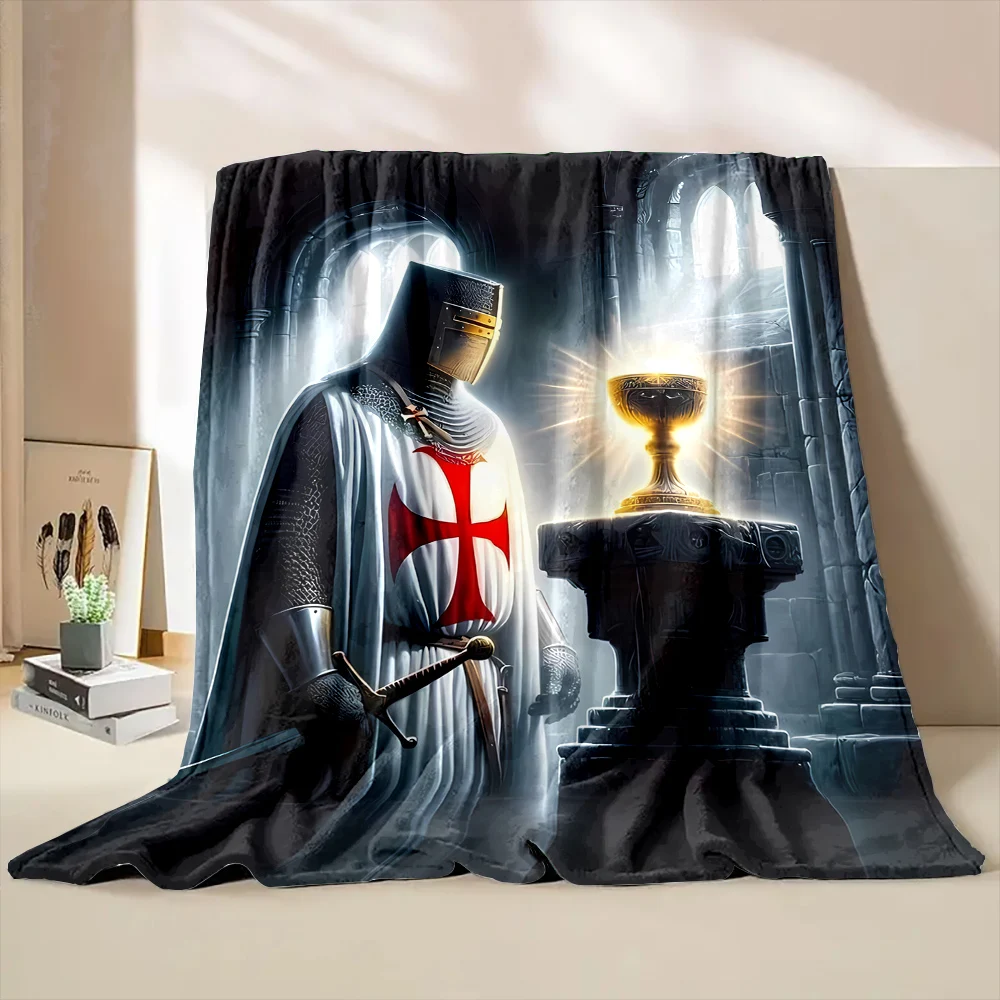 Ancient Mysterious Knights Templar Blanket, Soft Throw Blanket for Home Bedroom Bed Sofa Picnic Travel Office Rest Cover Blanket